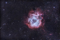 NGC 2244 Rosette Nebula and Satellite Cluster
