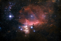 Horsehead and Flame Nebula
